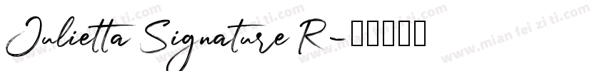 Julietta Signature R字体转换